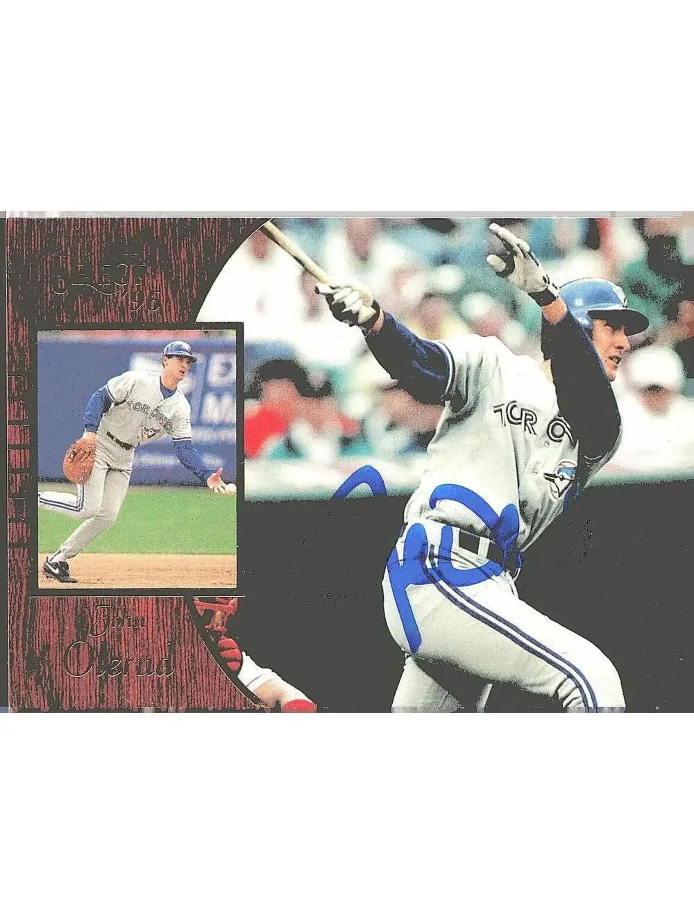 1996 Select #57 John Olerud HAND SIGNED